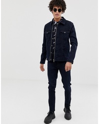 ASOS DESIGN Skinny Jeans In Raw Blue Co Ord With Ankle Zips