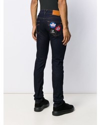 Versace Slim Fit Jeans With Patches