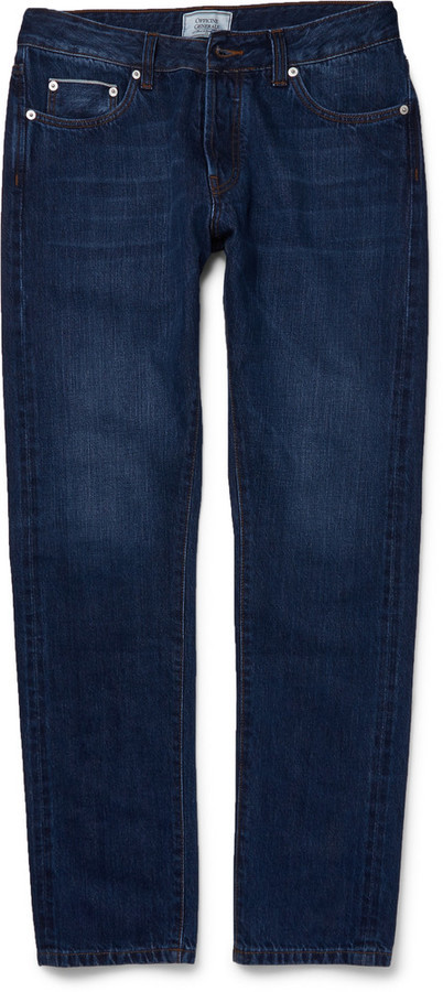 Officine Generale Slim Fit Washed Denim Jeans, $175 | MR PORTER | Lookastic