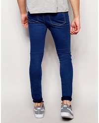 Pull&Bear Super Skinny Jeans In Mid Wash Blue
