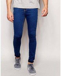 Pull&Bear Super Skinny Jeans In Mid Wash Blue