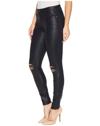 7 For All Mankind The Ankle Skinny W Destroy In Ink W Holes Jeans