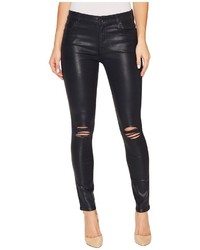 7 For All Mankind The Ankle Skinny W Destroy In Ink W Holes Jeans