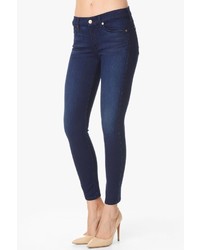 7 For All Mankind The Second Skin Slim Illusion Ankle Skinny Contour In Dark Blue