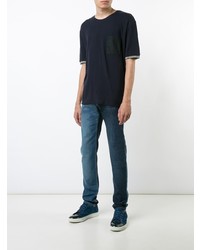 Lanvin Two Tone Contrast Skinny Jeans