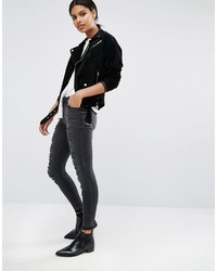 Only Ultimate Mid Waist Ankle Grazer Skinny Jeans With All Over Rips