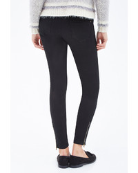 Forever 21 Zippered Ankle Skinny Jeans