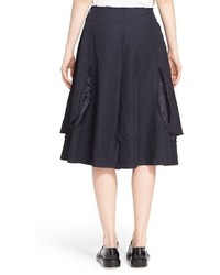Comme des Garcons Comme Des Garons Layered Twill Midi Skirt