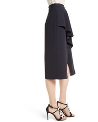 Ted Baker London Daffnie Frill Front Asymmetrical Skirt