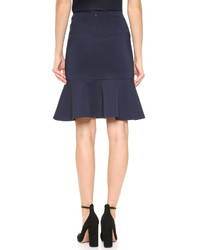 Yigal Azrouel Mechanical Stretch Fit Flare Skirt