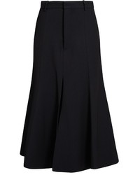 Raey Ry Fit And Flare Twill Midi Skirt