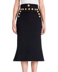 Dolce & Gabbana Stretch Cotton Midi Skirt