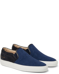 Common Projects Canvas And Leather Slip On Sneakers