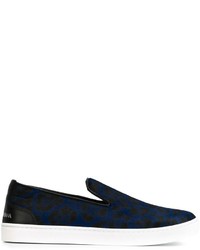 Dolce & Gabbana Leopard Print Slip On Sneakers