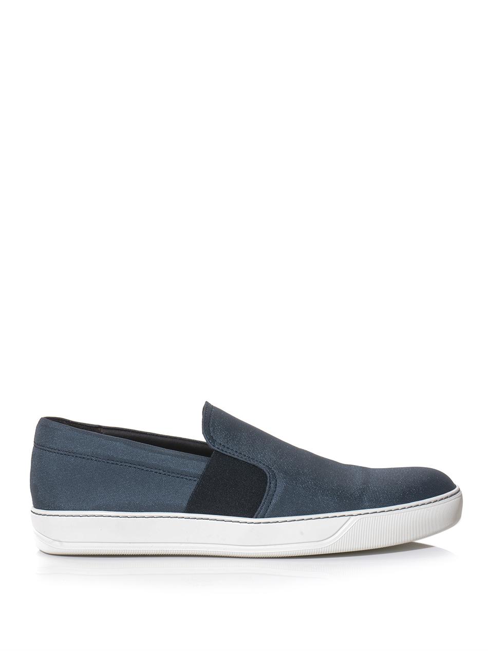 Lanvin Canvas Slip On Sneakers, $399 | MATCHESFASHION.COM | Lookastic