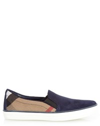 Burberry London Gauden Suede Slip On Trainers
