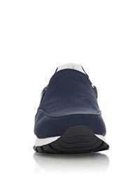 Prada Linea Rossa Tech Nylon Slip On Sneakers Blue