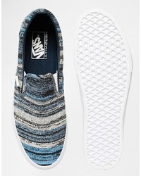 Vans Slip On Sneakers In Blue V4ouirh