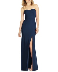 After Six Strapless Chiffon Trumpet Gown