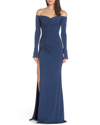 Katie May Off The Shoulder High Slit Gown