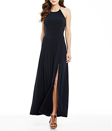 michael kors maxi dress navy