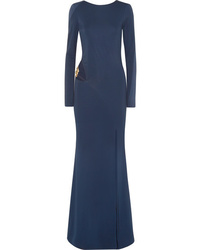 Haney Bianca Cutout Embellished Stretch Jersey Gown