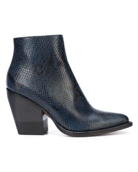 Chloé Snakeskin Effect Ankle Boots