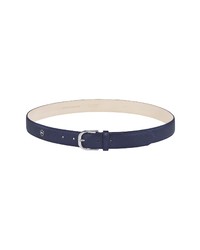 Longchamp Club Leather Belt In Navy At Nordstrom