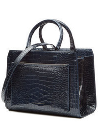 Victoria Beckham Snake Embossed Patent Leather Tote