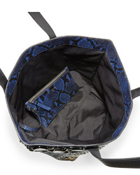 Marc Jacobs Wingman Snake Embossed Tote Bag Cobaltmulti