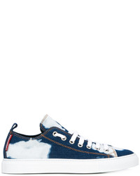 DSQUARED2 Bleached Denim Basquette Sneakers