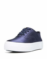 Vince Coply Satin Lace Up Sneaker Navy