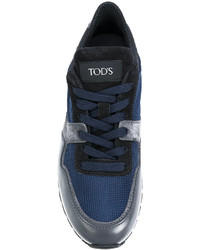 Tod's Embossed Heel Lace Up Sneakers
