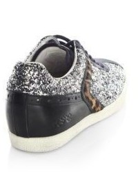 Ash Everest Glitter Calf Hair Sneakers