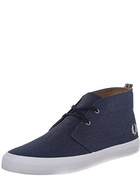 Fred Perry Vernon Mid Top Waxed Canvas Fashion Sneaker