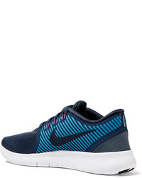 Nike Free Rn Commuter Mesh And Jersey Sneakers Navy