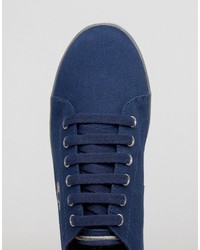 Fred Perry Kingston Twill Sneakers In Blue