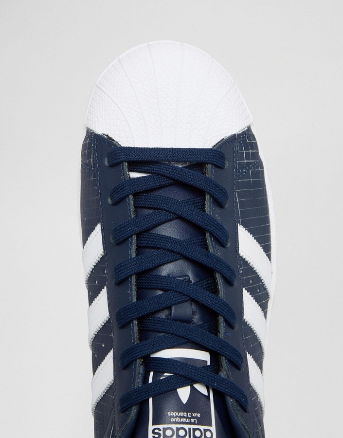 adidas Originals Superstar Sneakers Blue B72587, | Lookastic