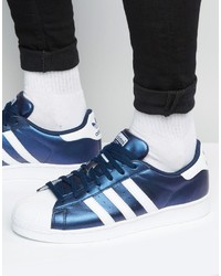 adidas Originals Superstar Sneakers In Blue S75875
