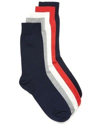 Topman 5 Pack Textured Crew Socks