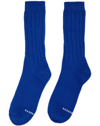 Ader Error Blue Distort Logo Socks