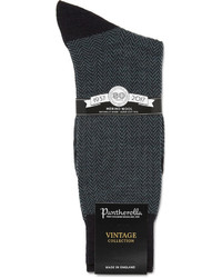 Pantherella Finsbury Herringbone Merino Wool Blend Socks
