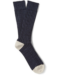 Mr Gray Mlange Cotton Blend Socks