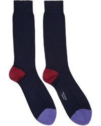 Paul Smith Navy Contrast Socks