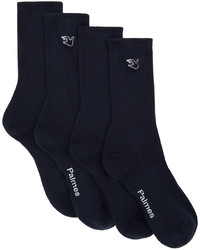 Palmes Navy Mid Socks