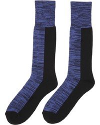 Yohji Yamamoto Navy Pile Long Socks