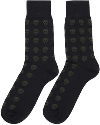 Alexander McQueen Navy Skull Socks
