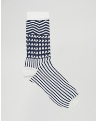 Asos Socks With Geo Tribal Design 5 Pack