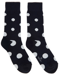 Y's Ys Navy Dot Socks