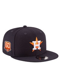 New Era Navy Houston Astros 60th Anniversary 9fifty Adjustable Snapback Hat At Nordstrom
